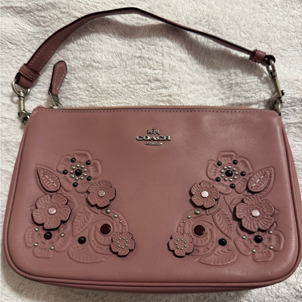 Coach Pink Floral Shoulder Bag